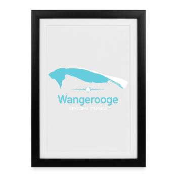 Wangerooge | Carte de conception - Affiche encadrée (27 × 37 cm) - noir - Devant