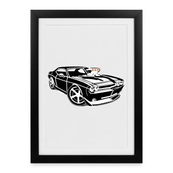 La puissance d’une muscle car à l’état pur ! - Affiche encadrée (27 × 37 cm) - noir - Devant