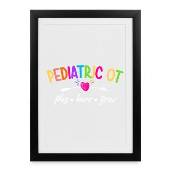Ergothérapie pédiatrique OT - Affiche encadrée (27 × 37 cm) - noir - Devant