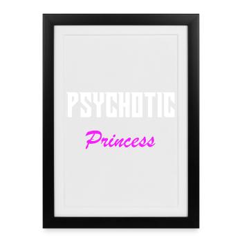 Princesse psychotique - Affiche encadrée (27 × 37 cm) - noir - Devant