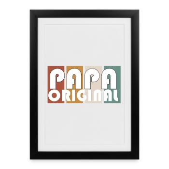 Papa Original - Affiche encadrée (27 × 37 cm) - noir - Devant