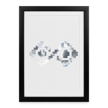Eternal sky - Traditional Romanian folk art - Framed poster (27 × 37 cm) - black - Front