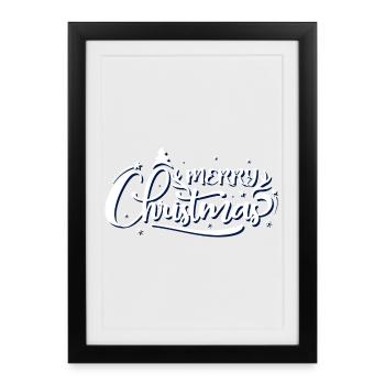 Scénario orné de joyeux Noël - Affiche encadrée (27 × 37 cm) - noir - Devant