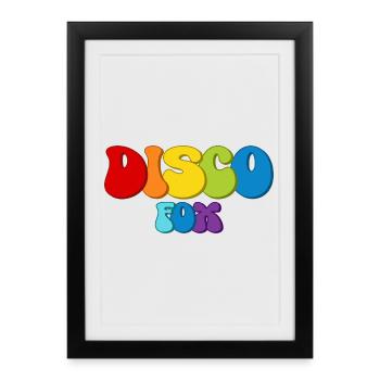 Disco Fox - Affiche encadrée (27 × 37 cm) - noir - Devant