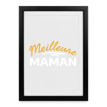 Lebendig gefärbtes mütterliches Ausdrucksdesign - Gerahmtes Poster (27 × 37 cm) - Schwarz - Vorne