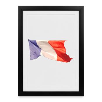 French Tricolor - Framed poster (27 × 37 cm) - black - Front