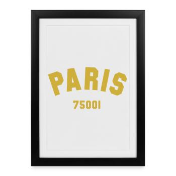 PARIS 1st arrondissement - Framed poster (27 × 37 cm) - black - Front