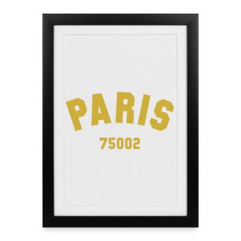2e arrondissement de PARIS - Affiche encadrée (27 × 37 cm) - noir - Devant