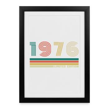 50 Years 1976 Vintage Retro Birthday - Framed poster (27 × 37 cm) - black - Front