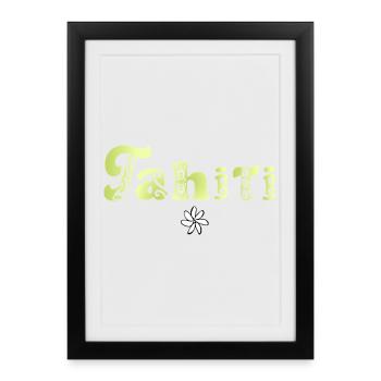 Tahiti (lime) - Framed poster (27 × 37 cm) - black - Front