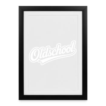 Oldschool Retro Typography Design - Framed poster (27 × 37 cm) - black - Front