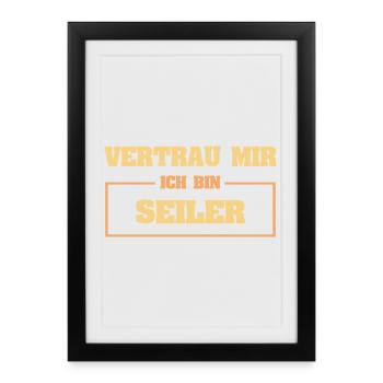 Drôle de Seiler - Affiche encadrée (27 × 37 cm) - noir - Devant