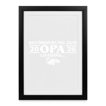 Annonce de la grossesse - Papy en devenir 2026 - Affiche encadrée (27 × 37 cm) - noir - Devant