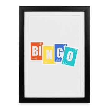 Chimie Chimiste Professeur de chimie Dire science - Affiche encadrée (27 × 37 cm) - noir - Devant