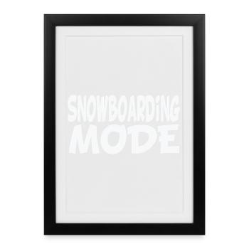 Snowboarding fashion - Framed poster (27 × 37 cm) - black - Front