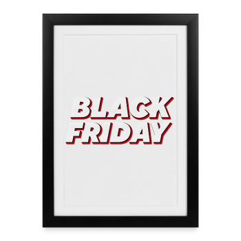 Texte en gras pour le Black Friday - Affiche encadrée (27 × 37 cm) - noir - Devant