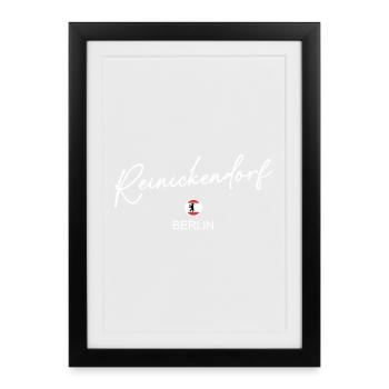 Reinickendorf - Berlin Flag - Berlin Bear - Framed poster (27 × 37 cm) - black - Front