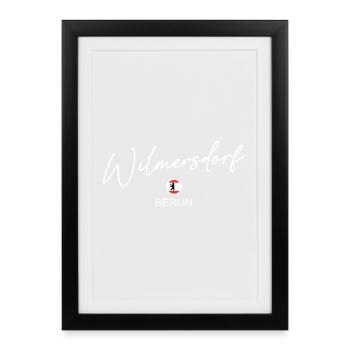Wilmersdorf - Berlin Flag - Berlin Bear - Framed poster (27 × 37 cm) - black - Front
