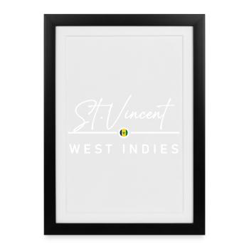 St. Vincent & Grenadines - West Indies - Caribbean - Framed poster (27 × 37 cm) - black - Front