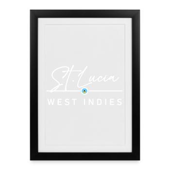St. Lucia - West Indies - Caribbean - Framed poster (27 × 37 cm) - black - Front