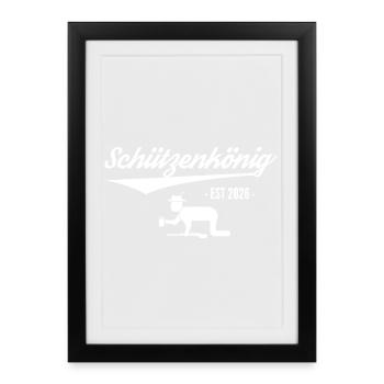 Shooting King 2026 Shooting Festival Bird Shooting Victory - Framed poster (27 × 37 cm) - black - Front