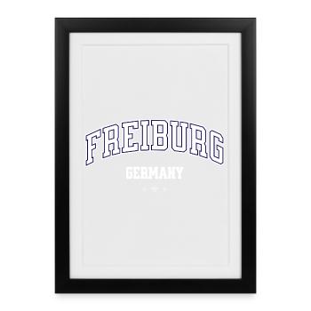 Style du Collège de Fribourg, Allemagne - Affiche encadrée (27 × 37 cm) - noir - Devant