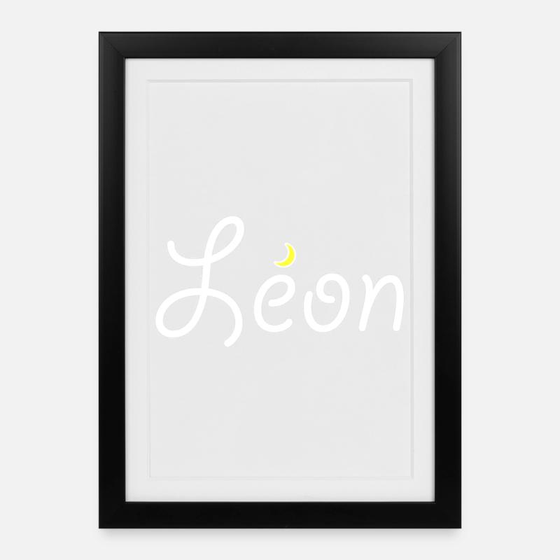 Leo - Framed poster (27 × 37 cm) - black