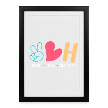 Enseignant de maternelle Enfant de maternelle - Affiche encadrée (27 × 37 cm) - noir - Devant