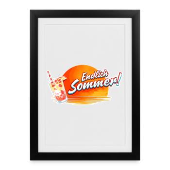 Enfin, graphique de la boisson Summer Sun - Affiche encadrée (27 × 37 cm) - noir - Devant