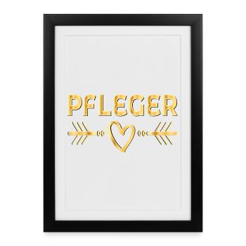 Cardiac Nurses Nursing Professions - Framed poster (27 × 37 cm) - black - Front