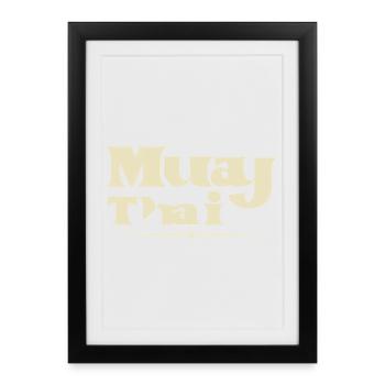 Muay thaï - Affiche encadrée (27 × 37 cm) - noir - Devant