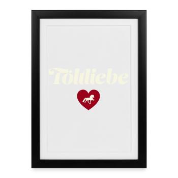 Icelandic horse tölt love - Framed poster (27 × 37 cm) - black - Front