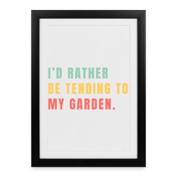 Gartenarbeit - Gerahmtes Poster (27 × 37 cm) - Schwarz - Vorne