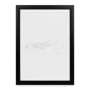 Whale shark - Framed poster (27 × 37 cm) - black - Front