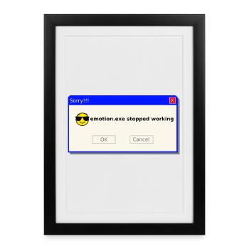 Emotion.exe Erreur – Streetwear Dark Glitch - Affiche encadrée (27 × 37 cm) - noir - Devant