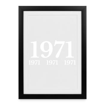 1971 - Framed poster (27 × 37 cm) - black - Front
