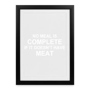Meat Lovers Grilling BBQ Burgers Steak Western - Framed poster (27 × 37 cm) - black - Front