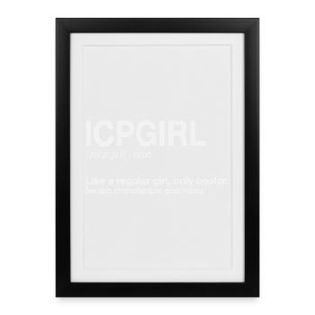 ICP-MS Girl Mass Spectrometry - Framed poster (27 × 37 cm) - black - Front