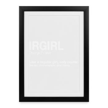 FTIR Infrared Spectroscopy Girl Chemistry - Framed poster (27 × 37 cm) - black - Front