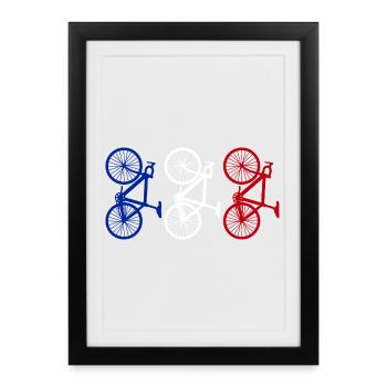 Cycling France - Affiche encadrée (27 × 37 cm) - noir - Devant