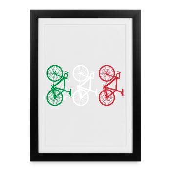 Cycling Italy - Affiche encadrée (27 × 37 cm) - noir - Devant