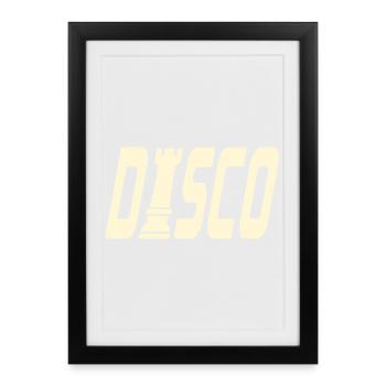 TOUR D’ÉCHECS DISCO - Affiche encadrée (27 × 37 cm) - noir - Devant