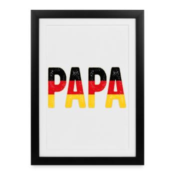 Drapeau allemand du père - Affiche encadrée (27 × 37 cm) - noir - Devant