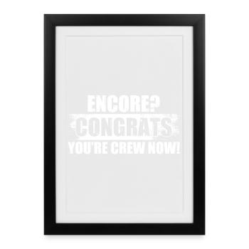 Encore? Congrats Sound Engineer - Framed poster (27 × 37 cm) - black - Front