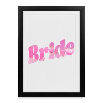 Bride Wedding - Framed poster (27 × 37 cm) - black - Front