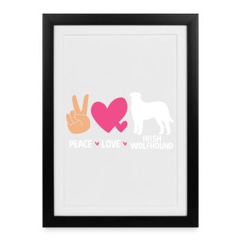 Lévrier irlandais - Affiche encadrée (27 × 37 cm) - noir - Devant