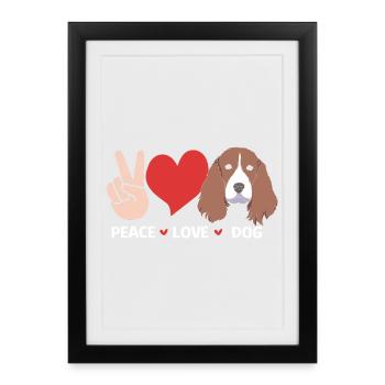 Springer Spaniel Dog - Framed poster (27 × 37 cm) - black - Front