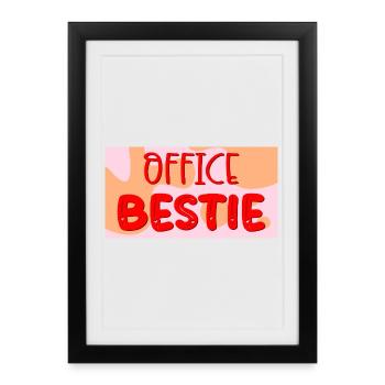 Office Bestie - Framed poster (27 × 37 cm) - black - Front