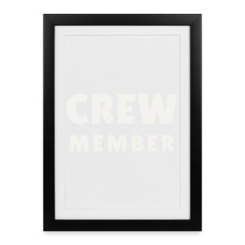 Crew Members Around Modern Team Staff Event Group - Framed poster (27 × 37 cm) - black - Front