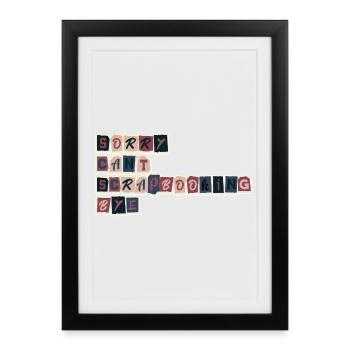Sorry no time scrapbooking - Framed poster (27 × 37 cm) - black - Front